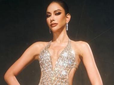 Miss Universe Thailand dons gown made of can tabs as a tribute to her parents