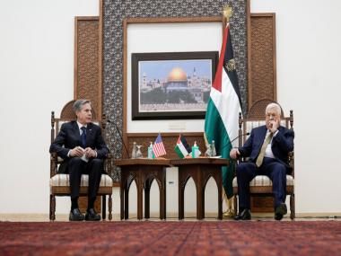 Palestine president Mahmoud Abbas blames Israel for recent surge in violence as he meets US Secretary of State Blinken