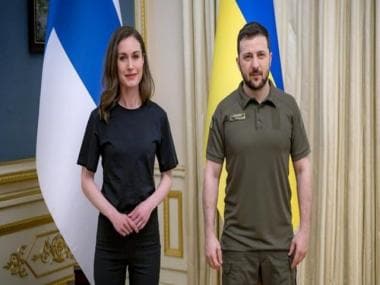 Ukrainian President Zelenskyy meets Finnish Prime Minister Marin in Kyiv