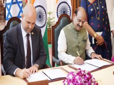 Israel Knesset Speaker begins India visit, signs MoU on exchange of info agreement between Israel &amp; India parliament