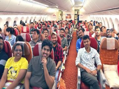 WATCH: ‘Vande Mataram’ and ‘Bharat Mata ki Jai’ chants ring out loud in the air as Indian evacuees leave Israel